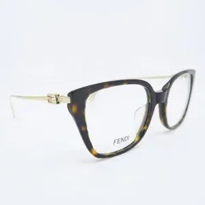 Fendi | Accessories | Fendi Fe5043f 052 54mm Havanagold  Fendi FE50043F 052 54mm Havana/Gold Temples New Women\'s Eyeglasses, Asian Fit. main image 1